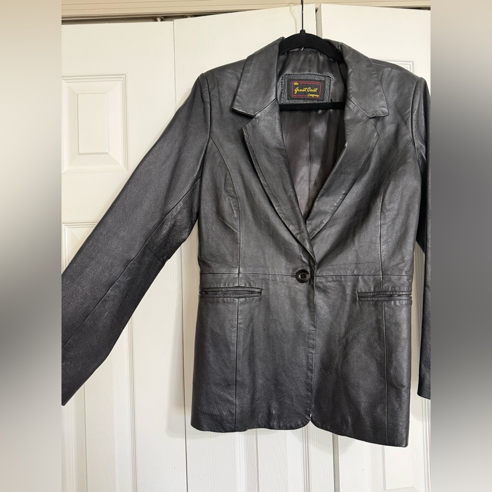 Vintage Leather Blazer